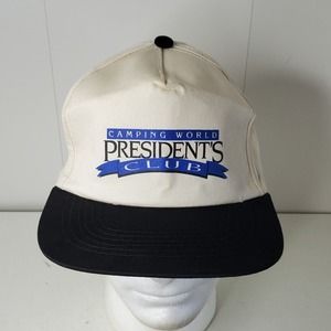 VTG Camping World Presidents Club Embroidered Logo RV Snapback Hat Baseball Cap